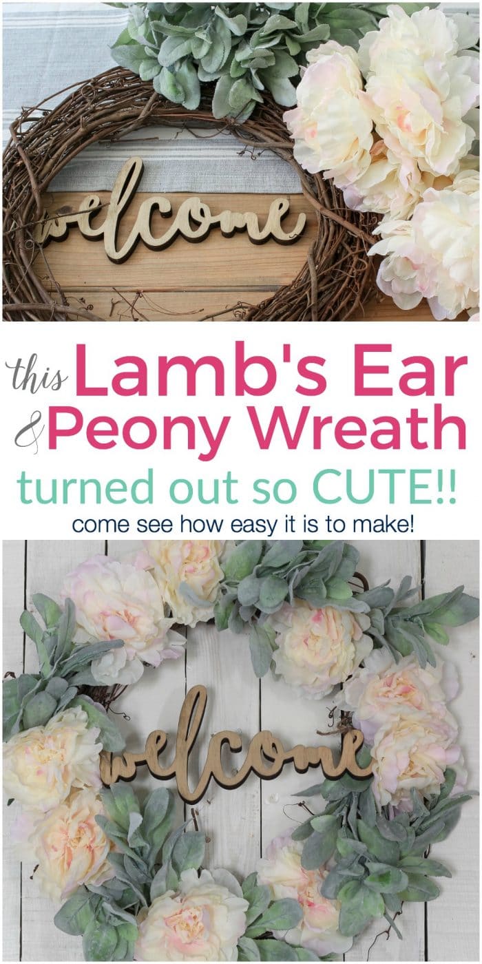 You've got to see how east this Lamb's Ear Wreath is to make! So cute!!