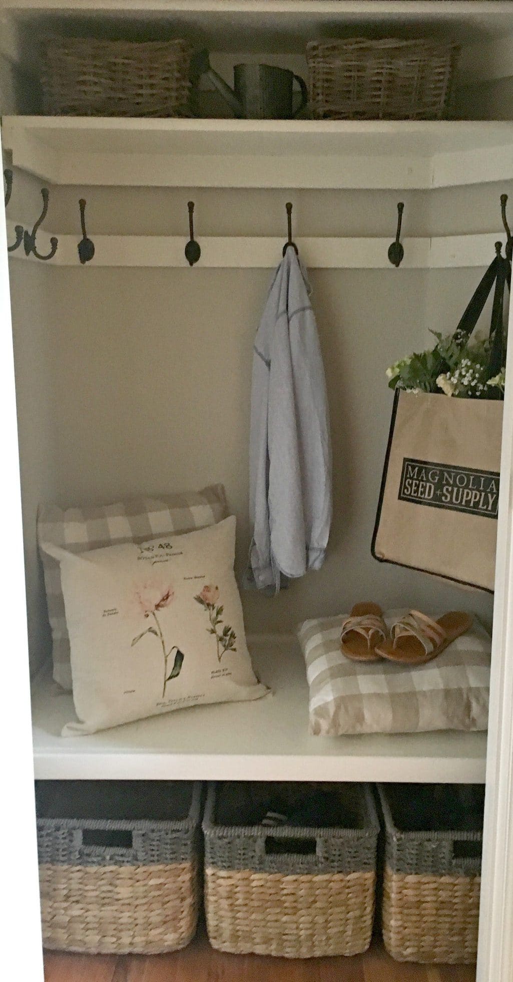 Hall Closet Mudroom Idea