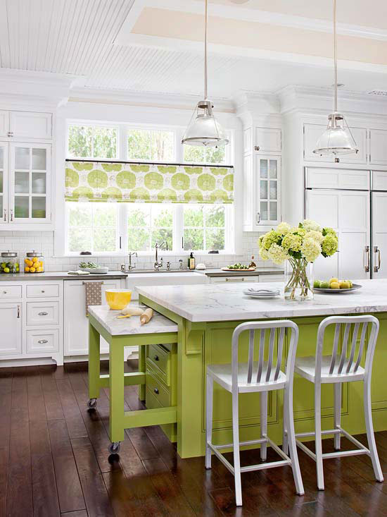 A Chartreuse Kitchen Island