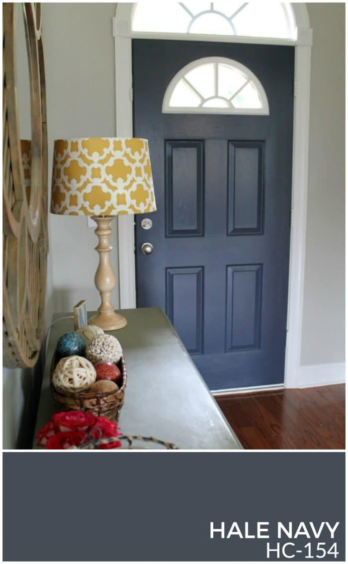 Hale Navy is a beautiful smokey gray navy that pairs really well with Revere Pewter and Wythe Blue. Makes a gorgeous neutral color palette! | How to Create a Whole House Color Palette