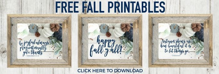 Three Free Fall Printables with gorgeous flat lay image!