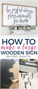 How to Make a Large Wooden Sign - The Turquoise Home