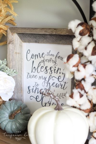 Come Thou Fount of Many Blessings - one of my favorite hymns - and perfect for decorating for fall! Get the free printable here ...