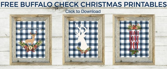 Merry Christmas Buffalo Check Free Printables