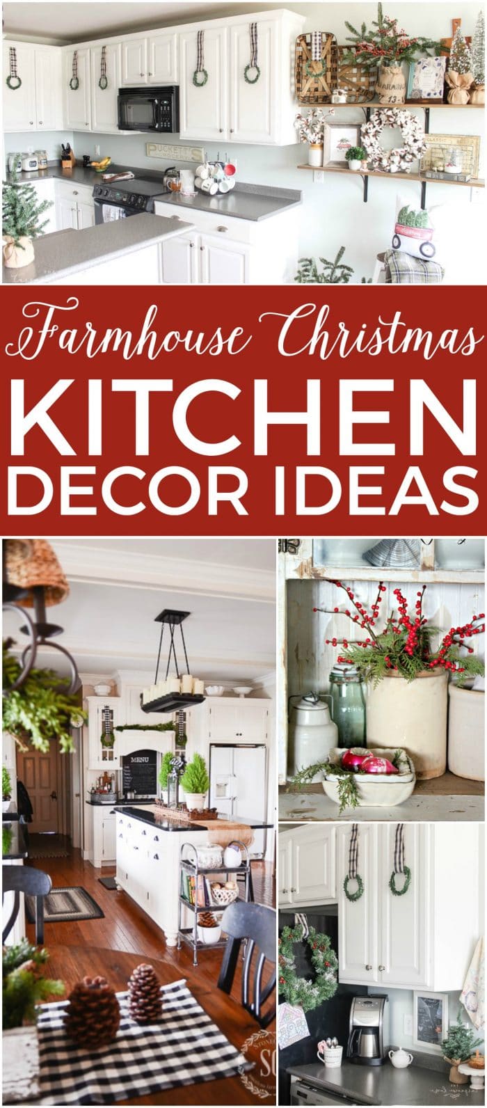 Modern Christmas Decorating Ideas [for the Kitchen and Dining Room!]  Home decor  kitchen, Kitchen counter decor, Black kitchen countertops