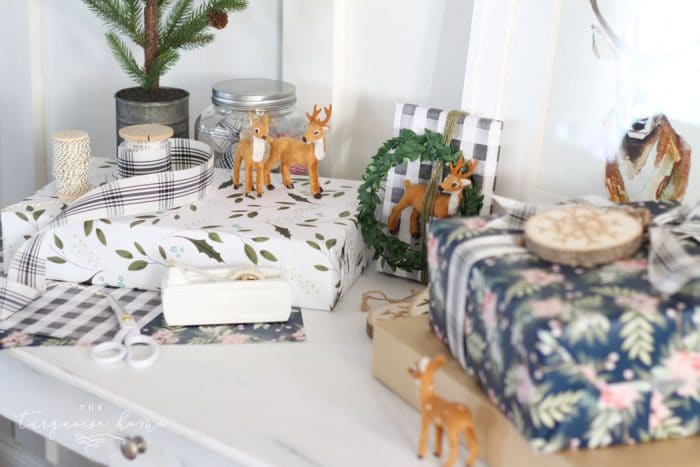 DIY Christmas Gift Wrapping Station