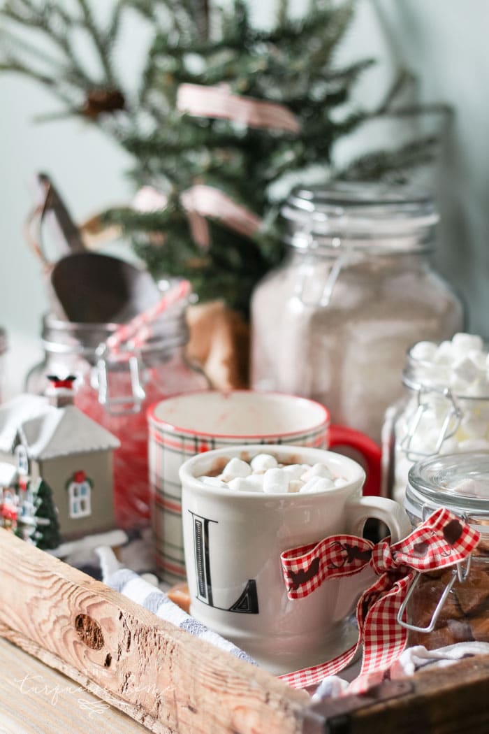 An easy Hot Chocolate Bar. Perfect for entertaining or just enjoying for yourself all winter long!