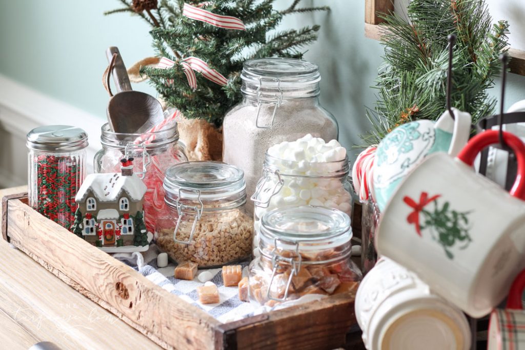 An easy Hot Chocolate Bar. Perfect for entertaining or just enjoying for yourself all winter long!