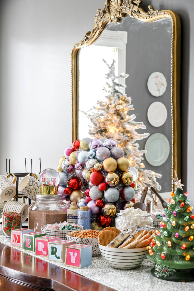 Create a Vintage Farmhouse-Style Christmas Hot Chocolate Bar