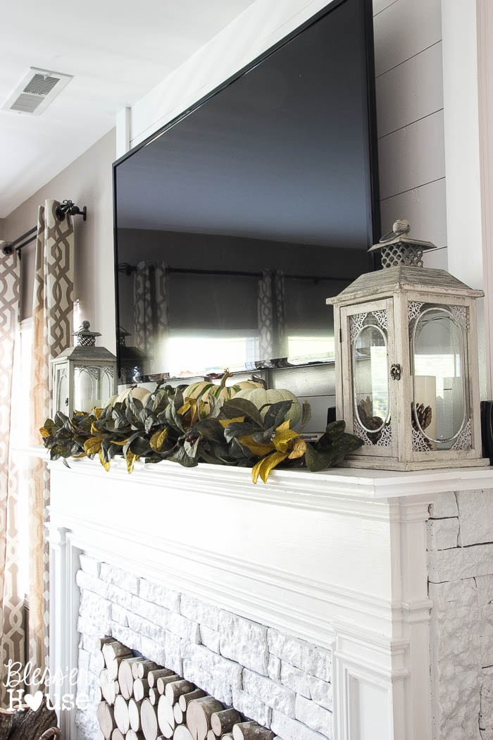 How to Decorate a Mantel with a TV Above It The