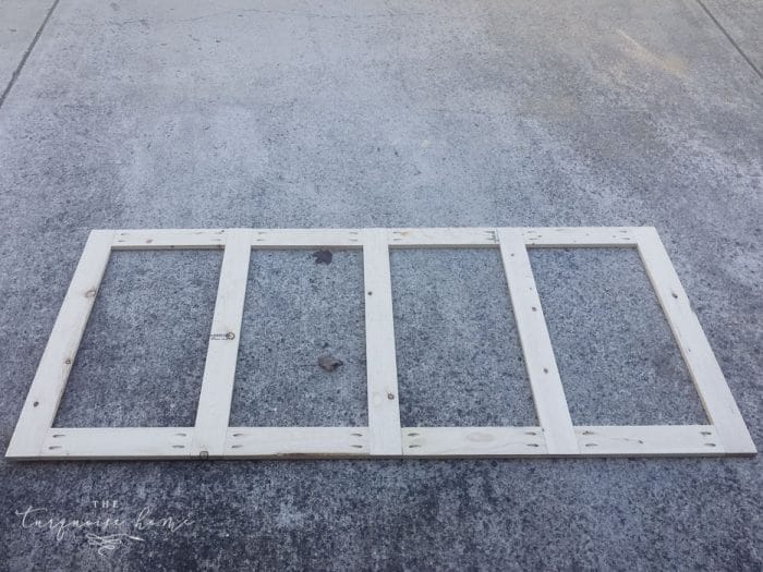 DIY Modern Farmhouse Console Table | Step 3: Assemble the face frame using your Kreg Jig.