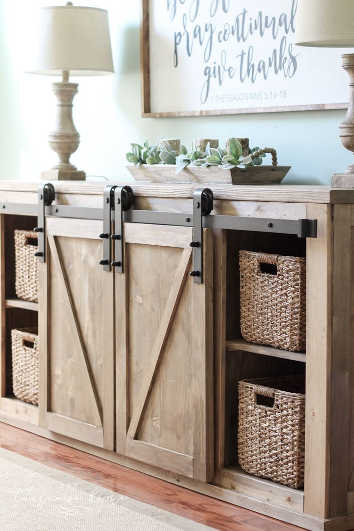 Diy Farmhouse Media Console Table The Turquoise Home