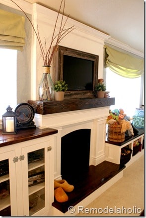 How To Decorate A Mantel With A Tv Above It The Turquoise Home