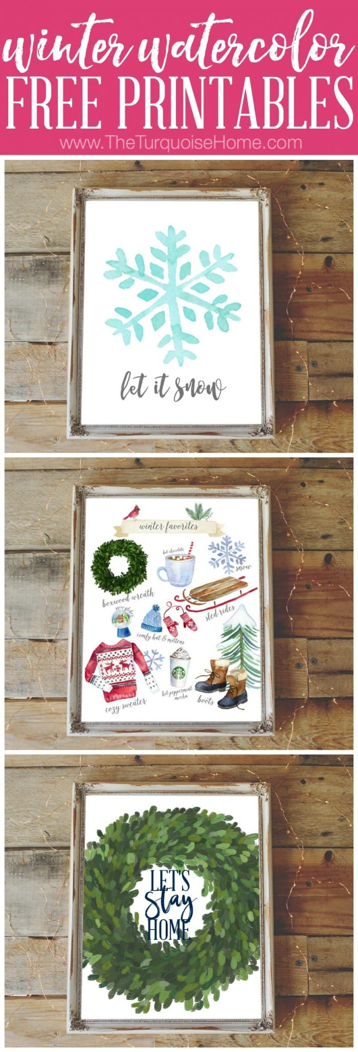 Winter Favorites Free Printables - just for you!! Yay!