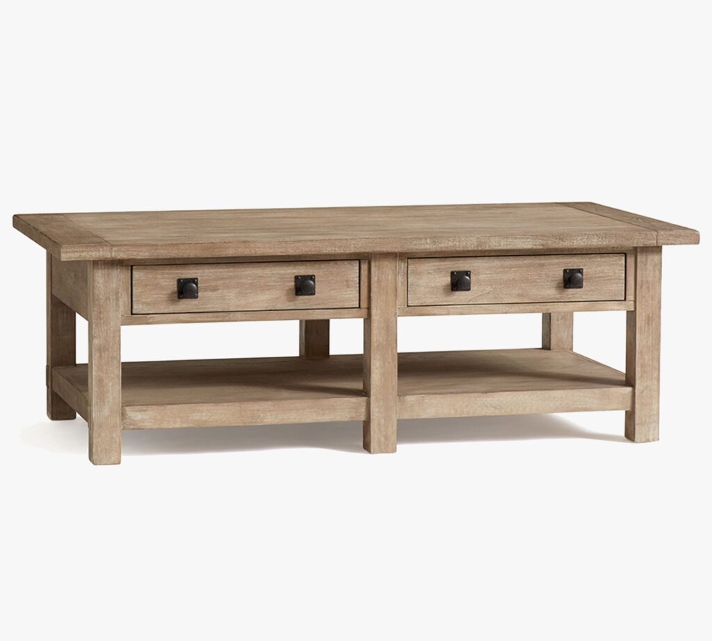 benchwright wood coffee table