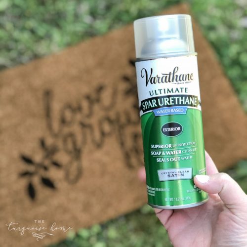 How to Customize a Cute DIY Doormat "Love Grows Here" Saying