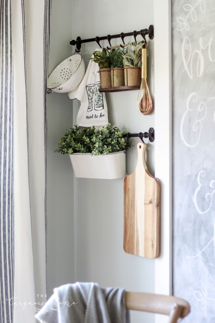 The IKEA Fintorp Rails hanging system is perfect for adding interest and dimension to any plain ol' wall!