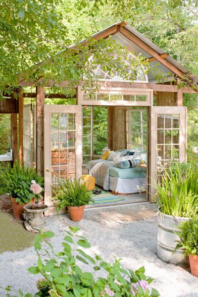 Outdoor Living Spaces - the she shed of our dreams!