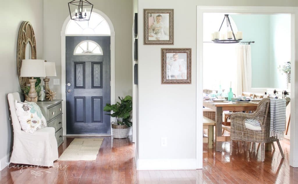 Coastal Decor in the Foyer