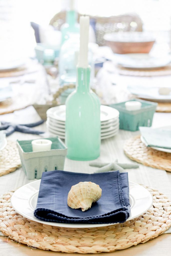 Coastal Decor in the Dining Room & Foyer - The Turquoise Home