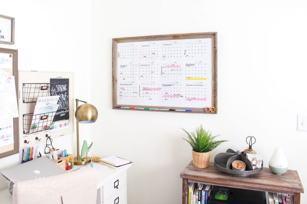 DIY Dry Erase Wall Calendar - The Turquoise Home