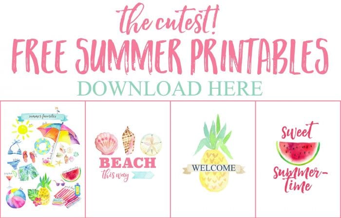 4 FREE Summer Printables - just for you!