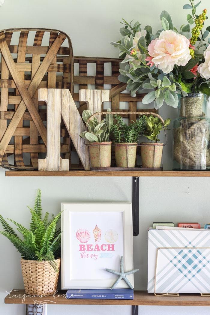 Summer Open Farmhouse Shelves