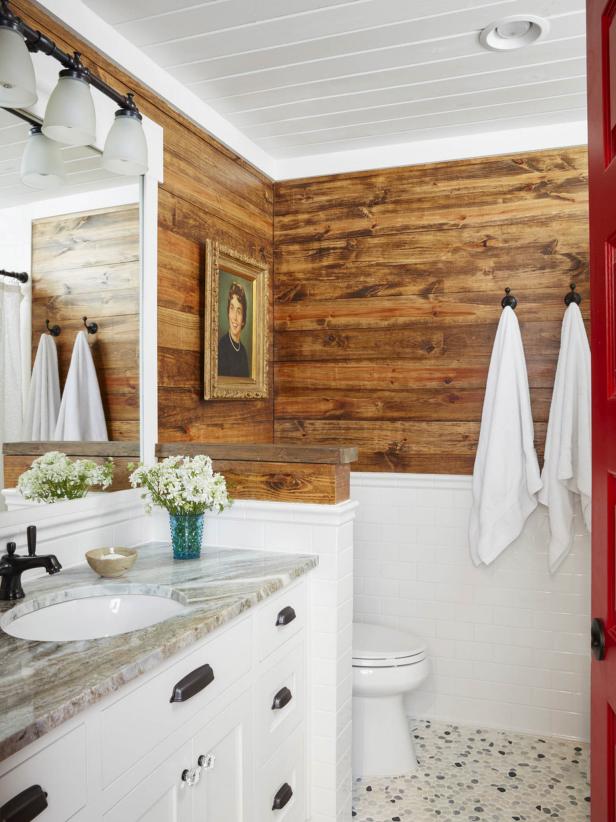 Rustic Lake House Bathroom