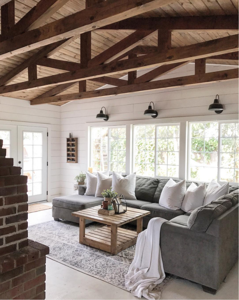 Rustic Shiplap Living Room from The Rustic Pallet