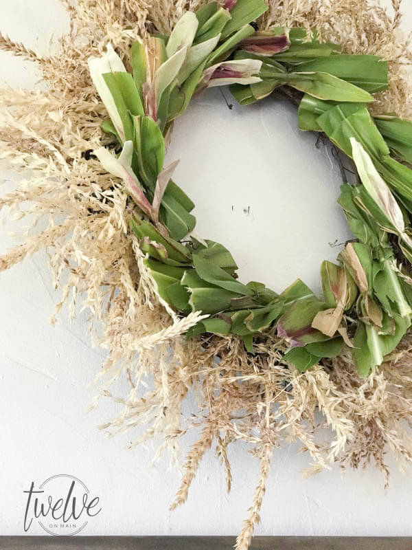 DIY Corn Stalk Fall Wreath