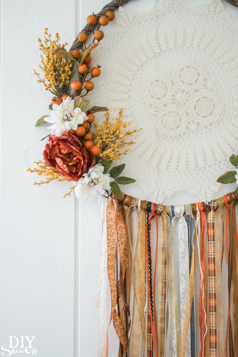 DIY Fall Dreamcatcher Wreath