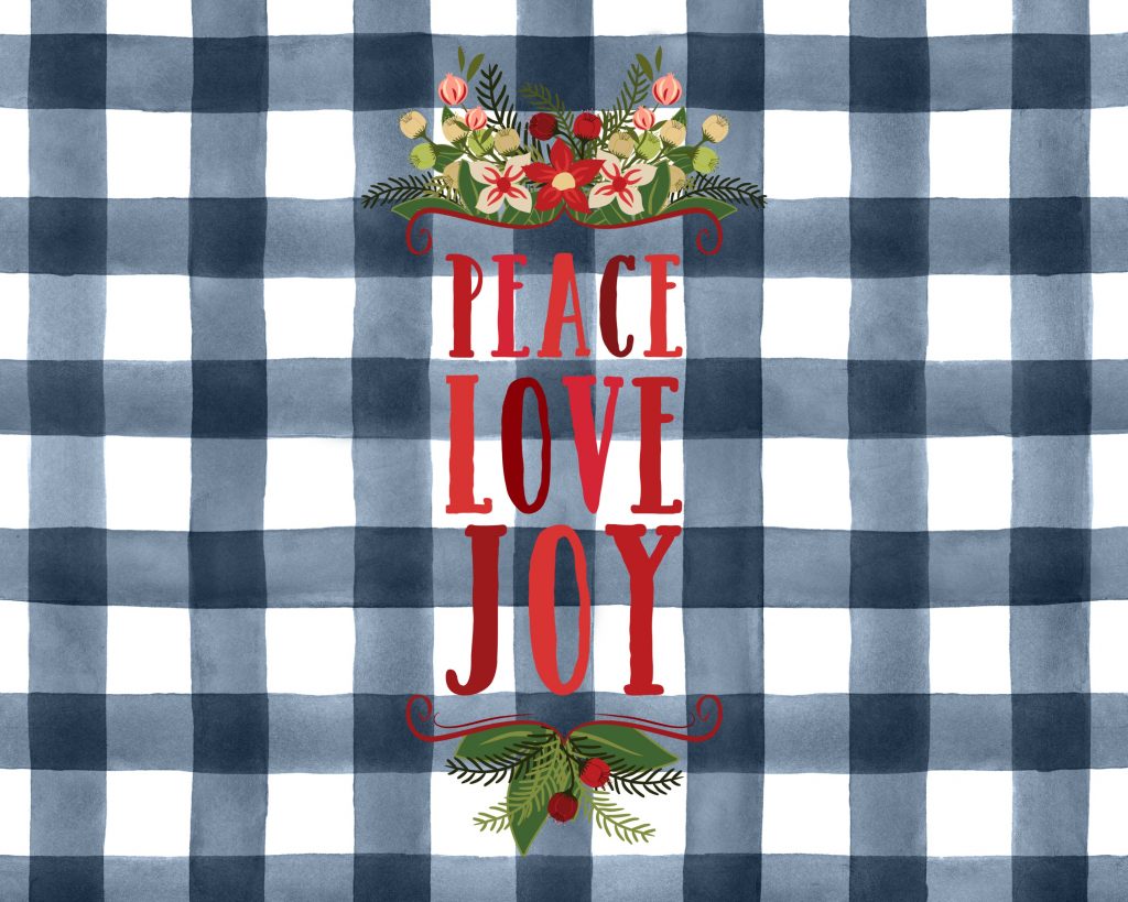 Peace Love Joy HORIZONTAL Printable
