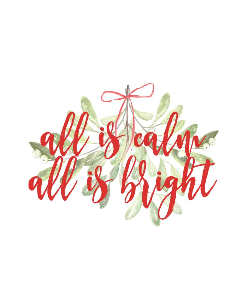 All Is Calm Printable