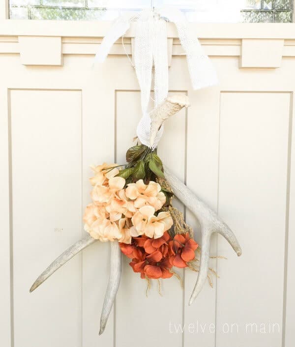 DIY Antler Fall Wreath 