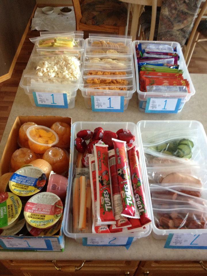 Back-to-School Lunch Packing Station