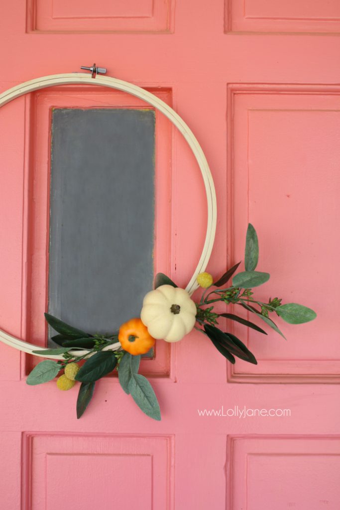 Pumpkin Hoop Art Wreath