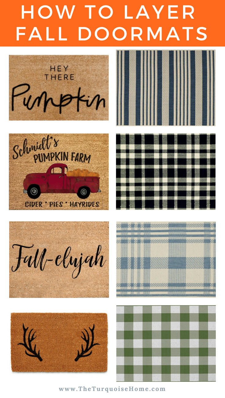 How to get the layered doormat look! Fall doormat combinations sure to ramp up the autumn curb appeal!