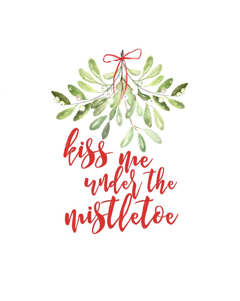 Kiss Me Under the Mistletoe Printable