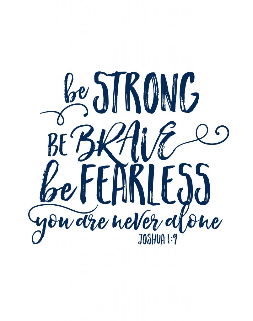 Navy Strong Brave Fearless Printable