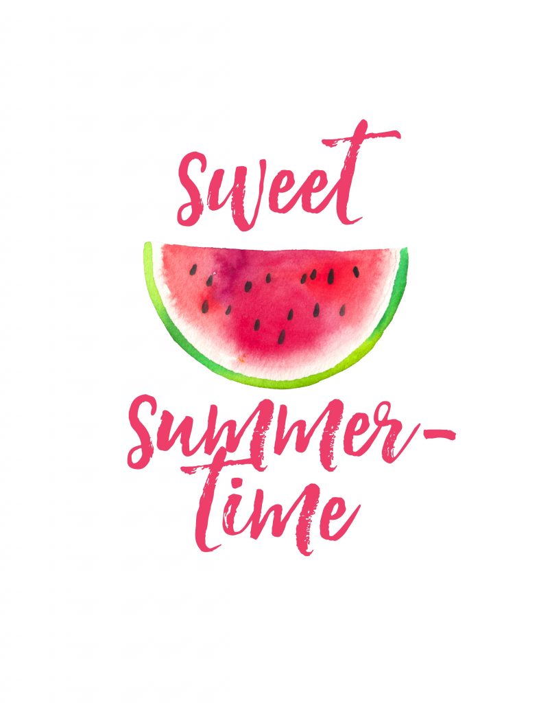 Sweet Summertime Watermelon Printable