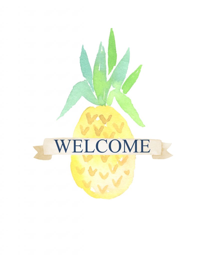 Welcome Pineapple Printable