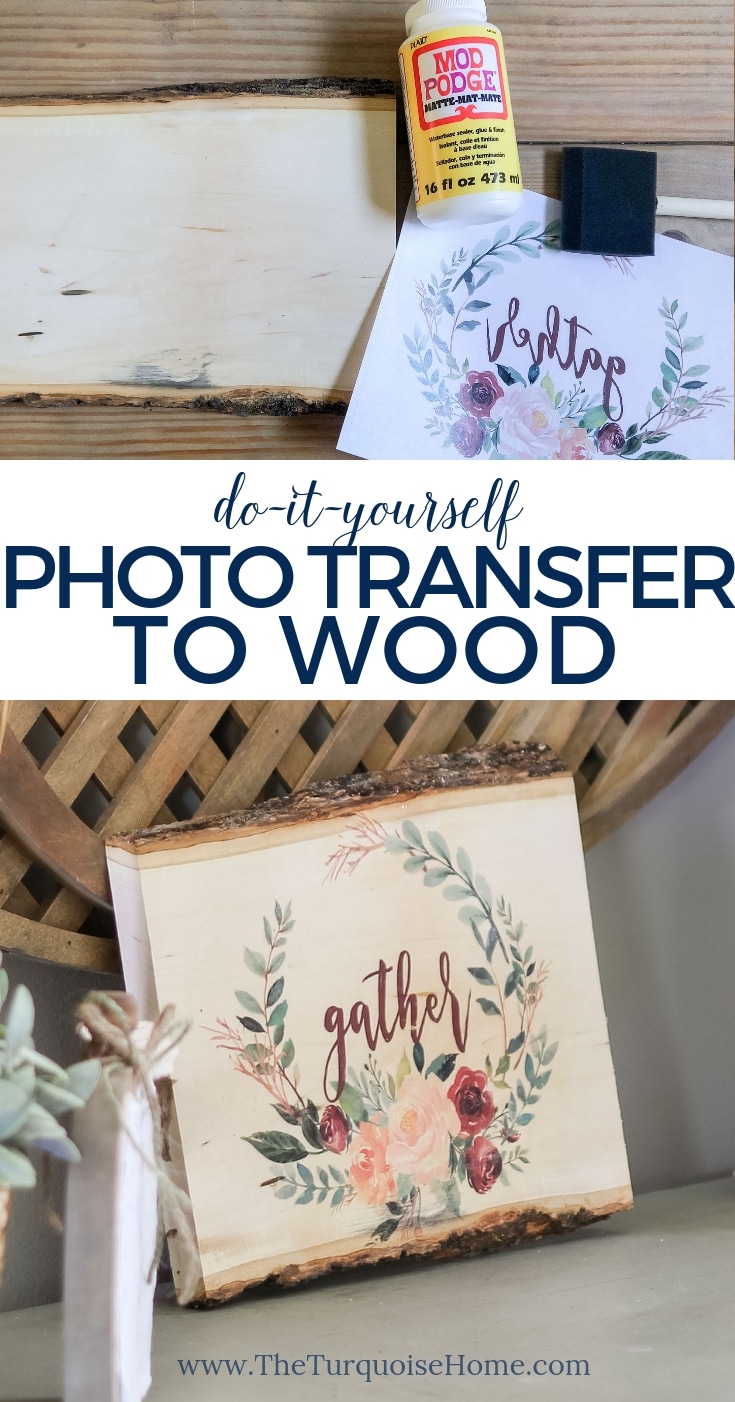 Ho to DIY photo transfer to wood with a free printable!