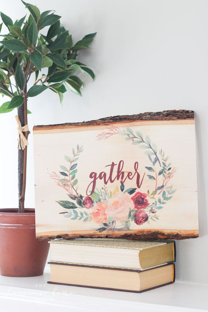 DIY Photo transfer to Wood with a Free Printable
