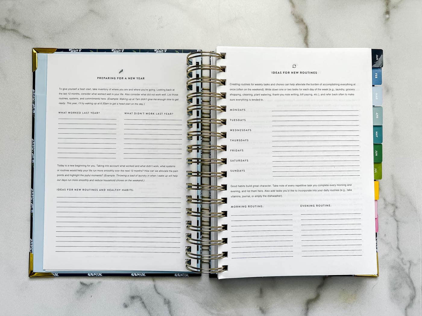 simplified planner prep work pages