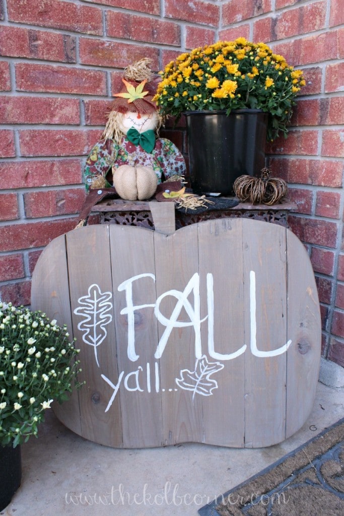 Wood Pumpkin Fall Sign with Scraps