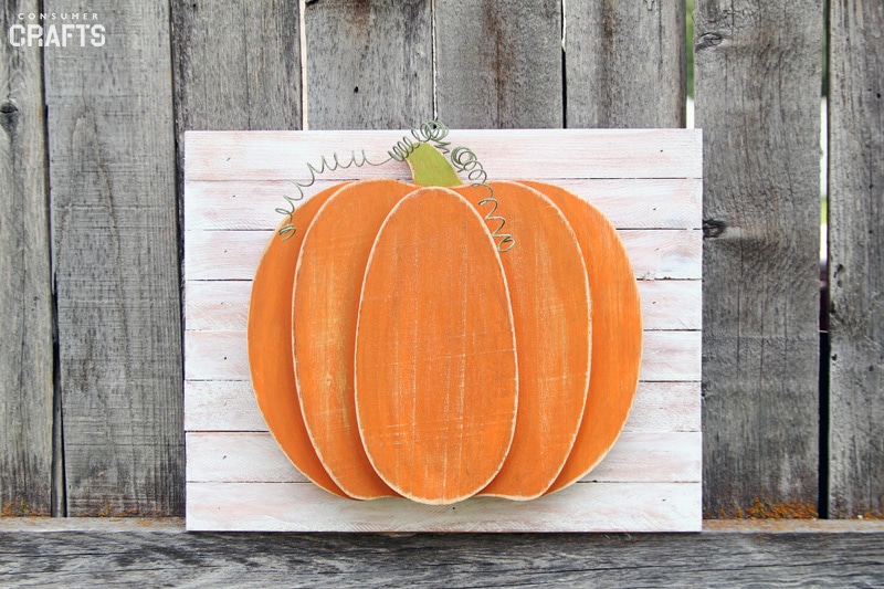 Oval Wood Plaque Pumpkin