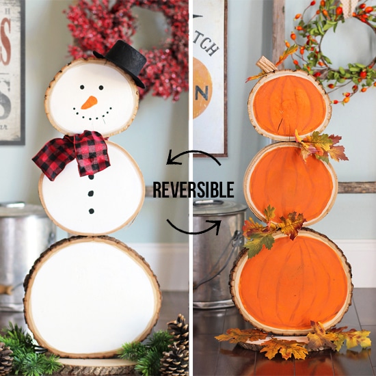 Reversible Wood Slice Decoration