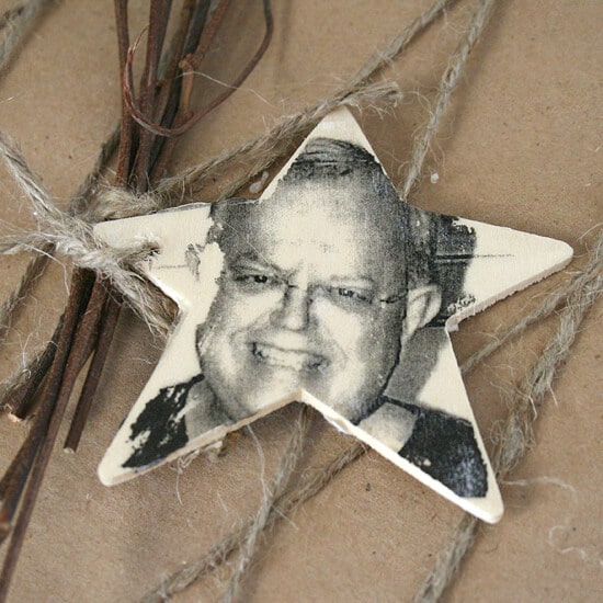 Photo Transfer Wood Ornaments | 25 DIY Christmas Gift Ideas