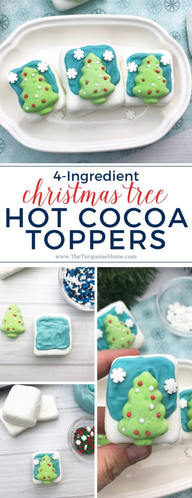 4-Ingredient Christmas Tree Marshmallow Hot Cocoa Toppers