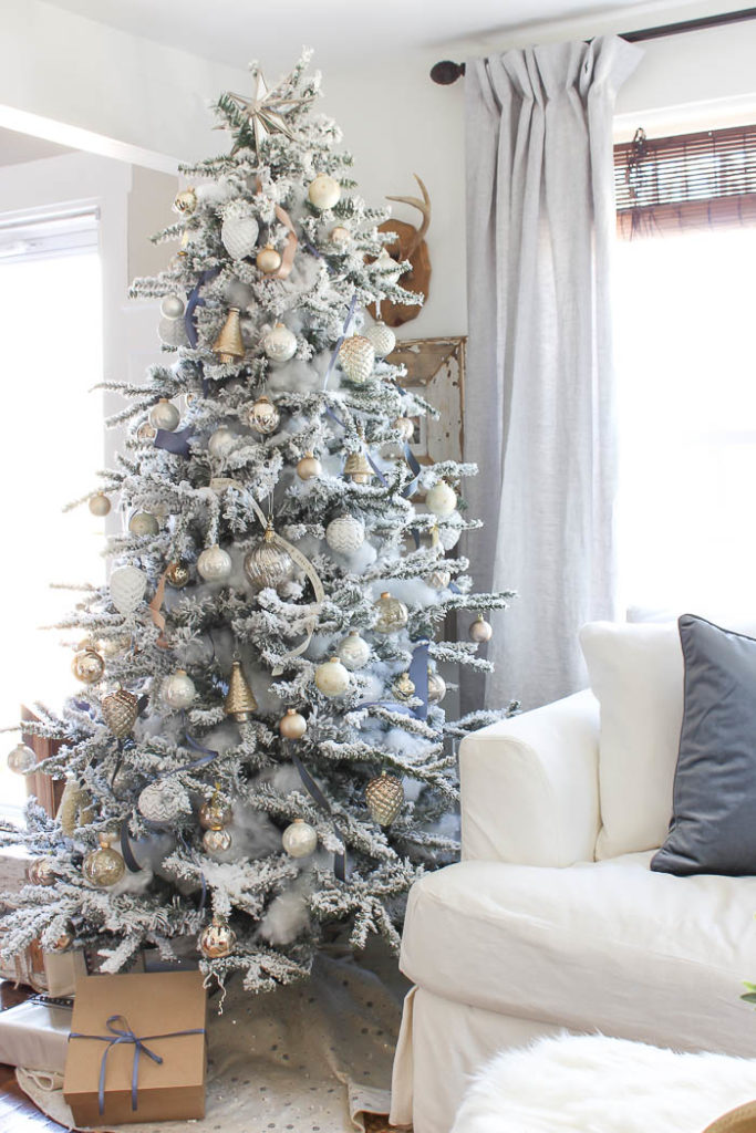 The Prettiest Flocked Christmas Trees - The Turquoise Home